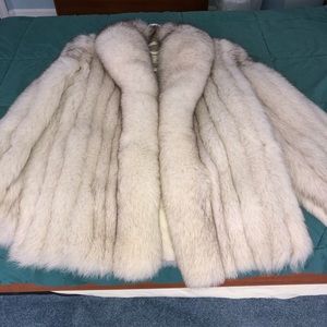 Real Blue Fox Fur Coat